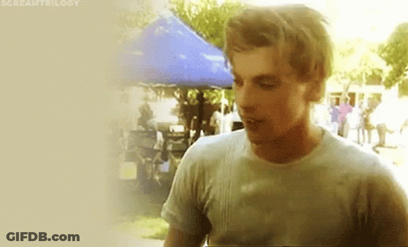 Billy Loomis In The Set Smile GIF