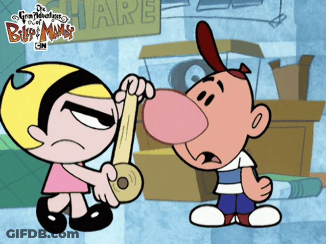Billy & Mandy Shut Your Mouth GIF