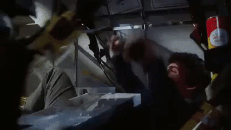 Billy Peltzer Fighting Gremlin Goblin GIF