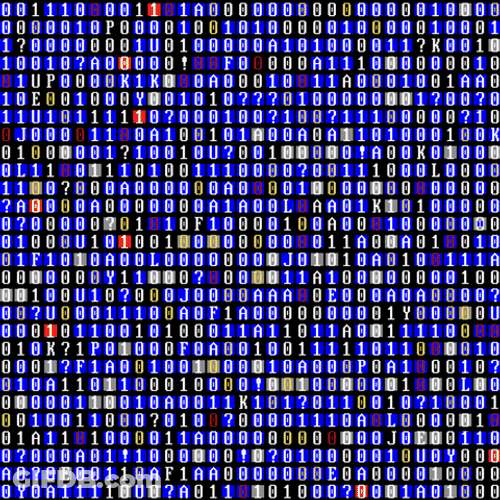 Binary Blue Coding GIF