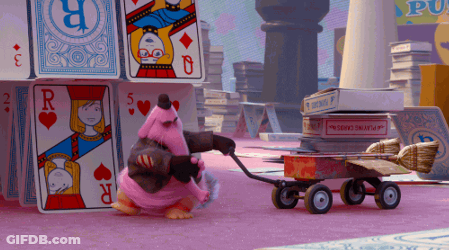 Bing Bong Inside Out Accidentally Knocked The Cards GIF