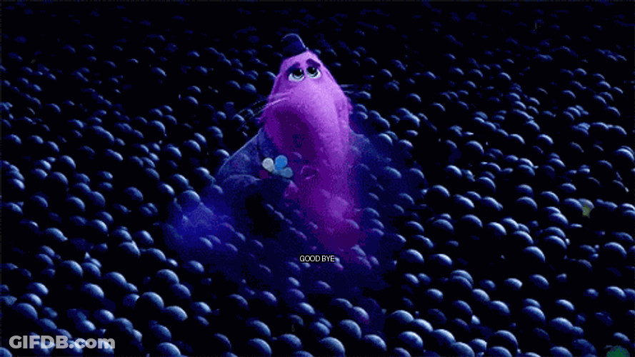 Bing Bong Inside Out Saying Goodbye GIF