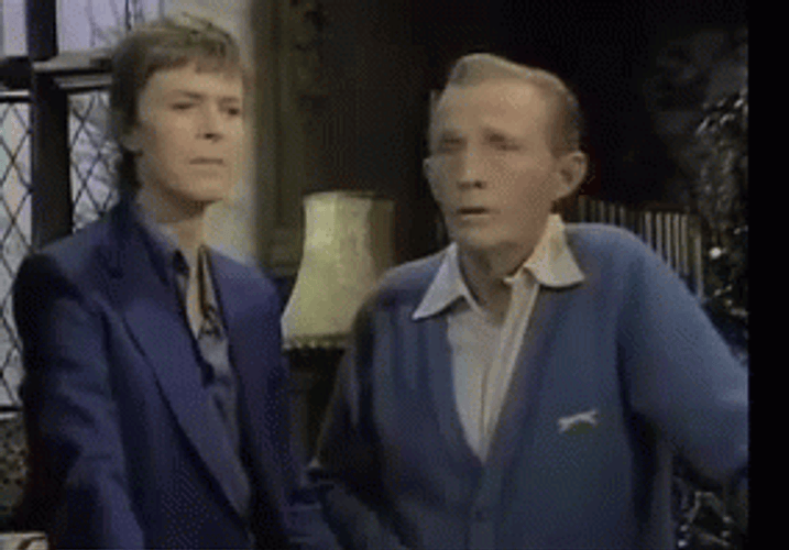 Bing Crosby David Bowie Singing GIF