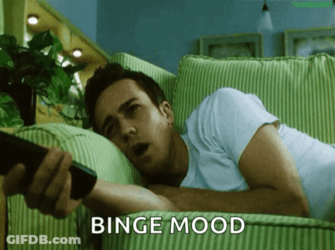 Binge Mood Lazy Saturday GIF