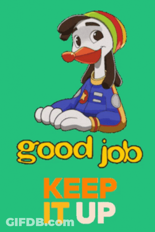 Bingo Drive Duck Keep Up The Great Work GIF