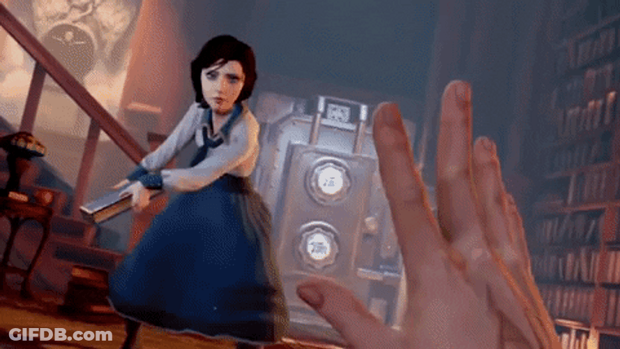 BioShock Elizabeth Book Slap GIF