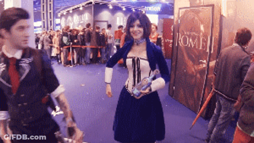 BioShock Infinite Elizabeth Coin Cosplay GIF