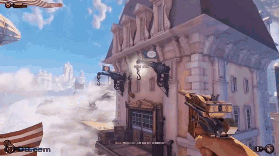 BioShock Infinite Skyhook Gameplay GIF