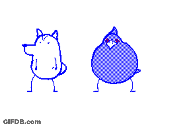 Bird And Fox Just Dance Animation GIF