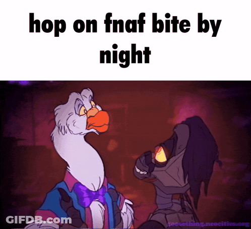 Bird And Mummy Hop On FNAF Bite By Night GIF