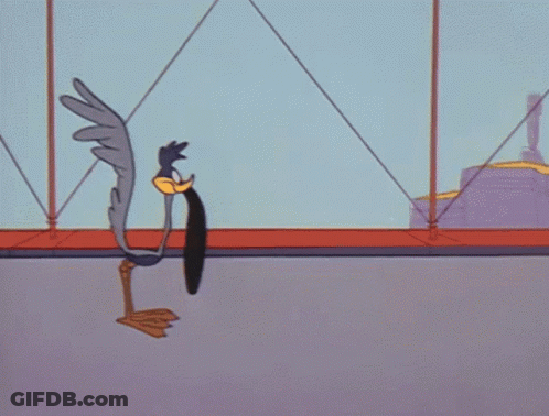 Bird And Rabbit Looking At Hole GIF