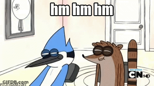 Bird And Raccoon Saying Hm Hm Hm GIF