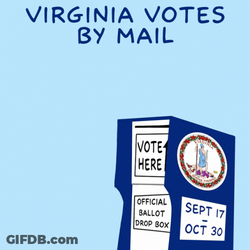 Bird Flying Over Ballot Box Virginia Votes By Mail GIF