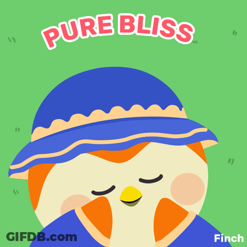 Bird In Blue Hat Pure Bliss GIF
