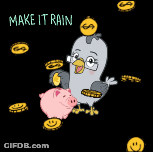 Bird Money Flying GIF