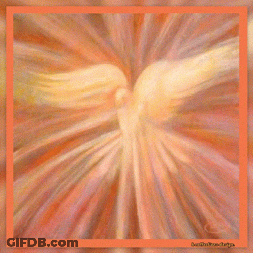Bird Painting With Red Border Benedictus Design GIF