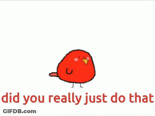 Bird Saying Did You Really Just Do That GIF