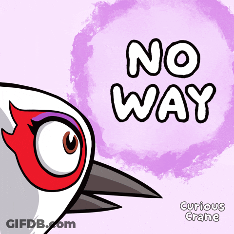 Bird Saying No Way GIF