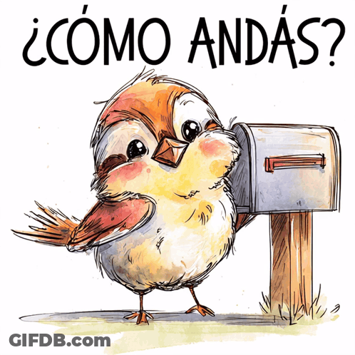 Bird Standing Next To Mailbox Como Andas GIF