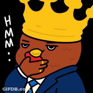 Bird With Crown Saying Hmm GIF
