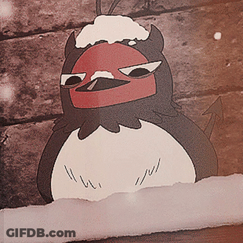 Bird With Horns And Red Face GIF