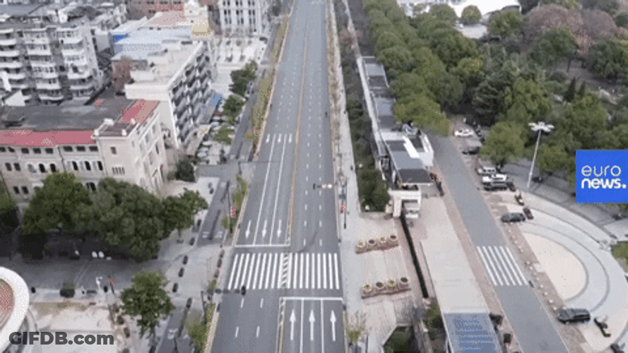 Birds Eye View Of Ghost Town GIF
