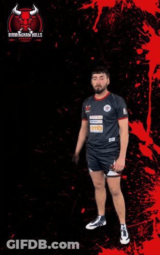 Birmingham Bulls Man In Black Shirt Shorts GIF