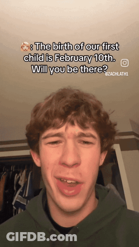 Birth Of Our First Child February 10Th Will You Be There GIF