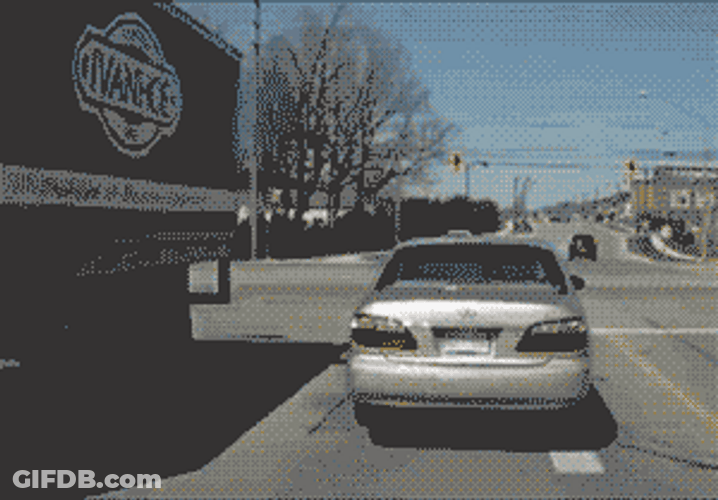 Birthday Balloons Car Crash GIF