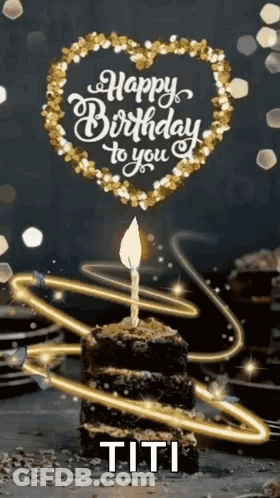 Birthday Cake Candle Happy Birthday To You Titi GIF