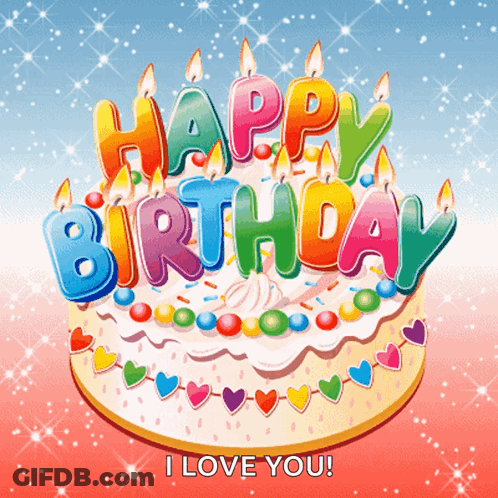 Birthday Cake Candles Happy Birthday GIF