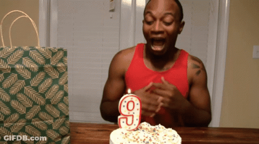 Birthday Cake Funny Eating GIF