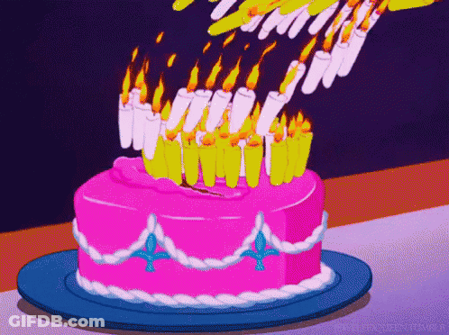 Birthday Cake With Candles GIF