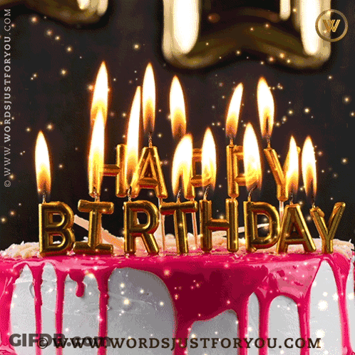 Birthday Cake With Candles GIF