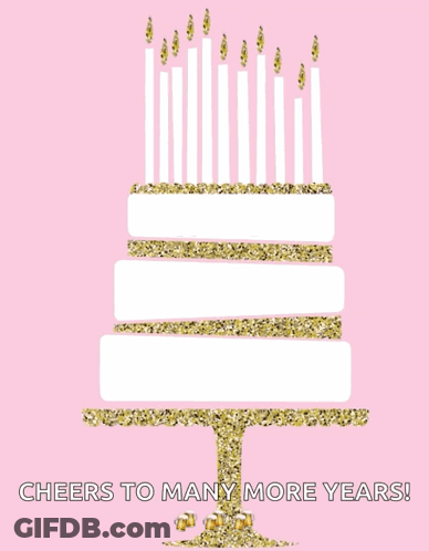 Birthday Cake With Candles And Happy Birthday GIF