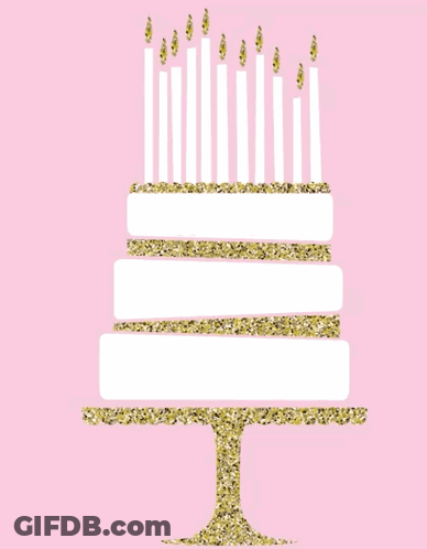 Birthday Cake With Candles Saying Happy Birthday To You GIF