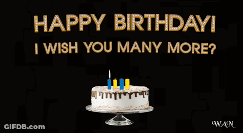 Birthday Cake With Happy Birthday GIF