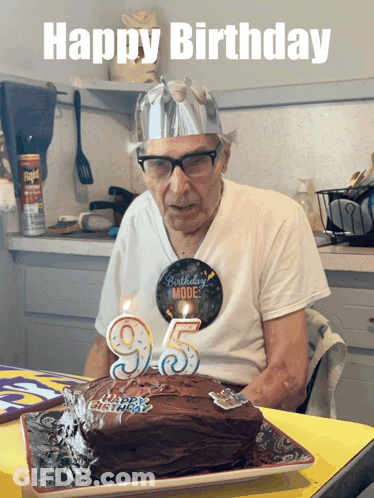 Birthday Cake With Lit Candles GIF