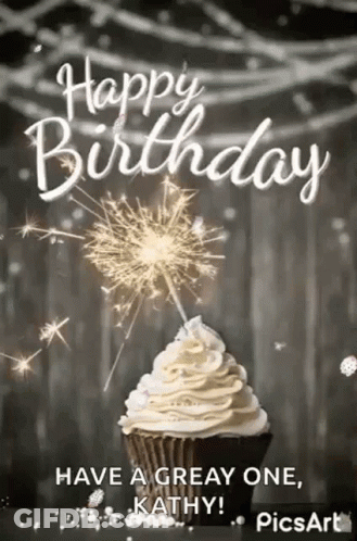 Birthday Cake With Slice Taken Out GIF