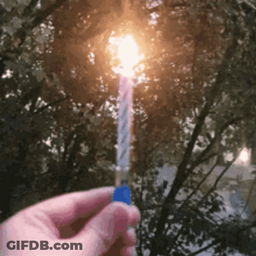Birthday Candle Light Centered On Sunlight GIF