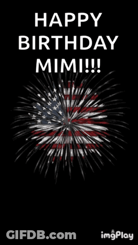 Birthday Card Fireworks Happy Birthday Mimi GIF