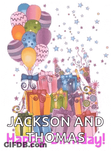 Birthday Card For Jackson Happy Thomasday GIF
