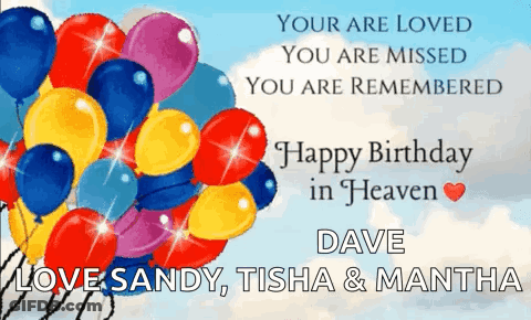 Birthday Card For Someone In Heaven With Colorful Balloons GIF