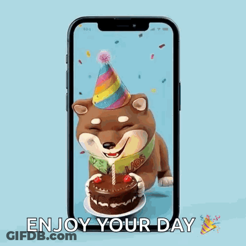 Birthday Card For Uncle Troy And Uncle Roy With Heart In Clouds GIF