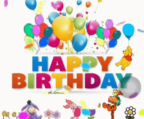 Birthday Card Party Winnie The Pooh GIF