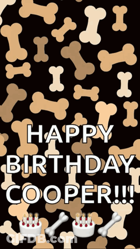 Birthday Card Saying Happy Birthday Cooper GIF