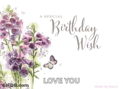 Birthday Card Saying Love You GIF