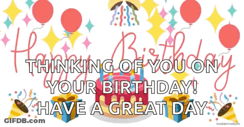 Birthday Card Saying Thinking Of You GIF