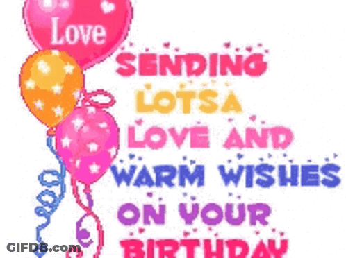 Birthday Card Sending Lots Of Love And Warm Wishes GIF