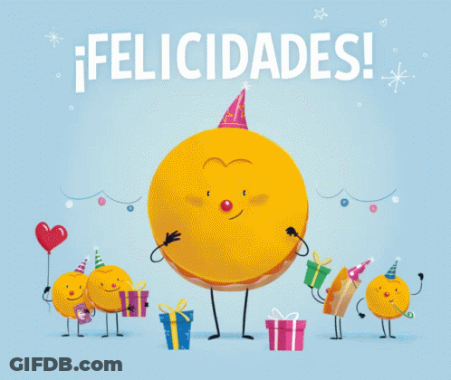 Birthday Card Smiley Face Felicidades GIF